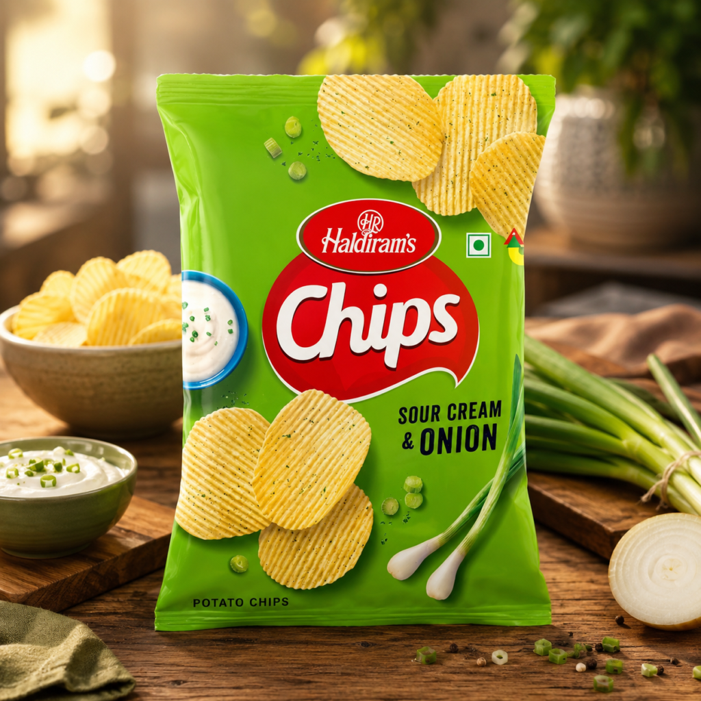 Haldiram's  Chips Spicy Mint ( Pudina Treat)  Flavour - 85 g